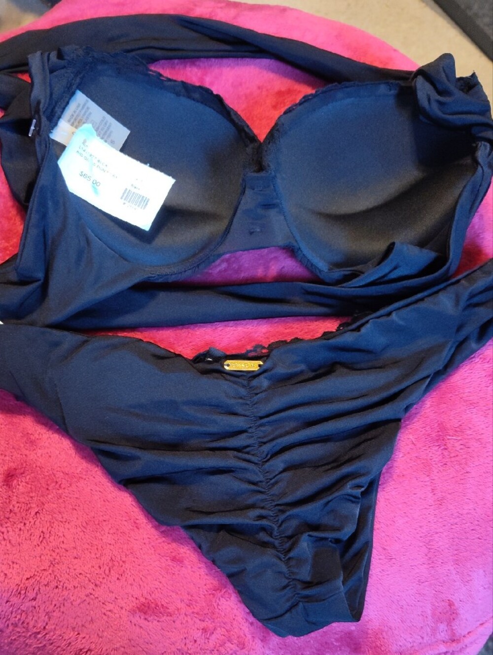 Beach Bunny Black Lace Accent Bikini Set - Picture 6 of 6
